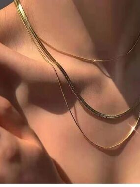 Set of 3 Gold Layered Women's Necklace